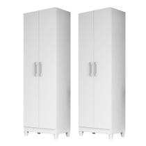 Kit 2 Armários Organizador Multiuso Íris 2 Portas Branco - Moval
