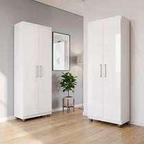 Kit 2 Armários Organizador Multiuso Sapateira Roma 2 Portas Lavanderia - G4 Magazine