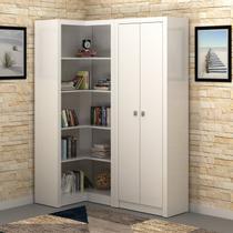 Kit 2 Armários para Escritório com Armário Fechado e Armário de Canto ME4105 e ME4132