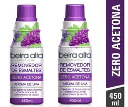 Kit 2 Aroma de Uva Removedor de Esmalte Zero Acetona 450ml