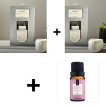 Kit 2 Aromatizadores Elétricos difusores de Tomada com 1 Essência Cheirinho para Casa e Ambientes em Geral