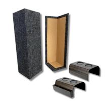 Kit 2 Arranhador De Sofa E 2 Esteira Porta Copo Sofá Mdf Cor Marrom Tabaco
