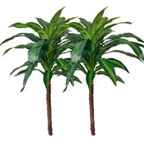 Kit 2 Arranjos Artificiais Árvore Dracena Sem Vaso Decoração Kit 2 Arranjos Artificiais Árvore Dracena Sem Vaso Decoração