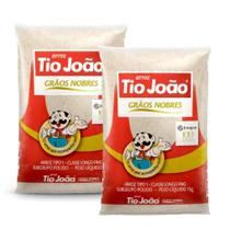 Kit 2 Arroz Branco Tio João Grãos Nobres Tipo 1 1kg