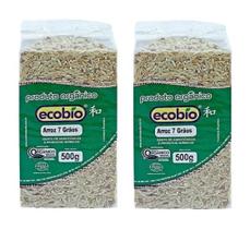 KIT 2 Arroz Orgânico 7 Grãos Não Transgênico Ecobio 1kg