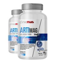 Kit 2 ARTIMAG Colágeno tipo II e Magnésio 30 cápsulas Clinicmais