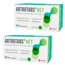 Kit 2 Artrotabs Vet Avert Suplemento Cães Gatos 30 Comprimidos