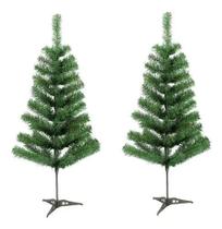 Kit 2 Árvore Natal Pinheiro Verde Canadense 86 Galhos 90cm A0011 - Chibrali