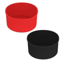 Kit 2 Assadeira Forma De Silicone Pequena Para Bolo Pudim Torta Mousse Forno Airfryer Bento Cake