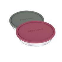 Kit 2 Assadeira Redonda 2,4L com Tampa Sortidas Marinex
