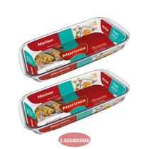 Kit 2 Assadeira Retangular 2,2LVidro Temperado Nadir