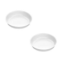 Kit 2 Assadeiras Grande Redonda Branca Marinex Opaline 3Litros Vai ao Forno Kit 2 Assadeiras Grande Redonda Branca Marinex Opaline 3Litros Vai ao Forno