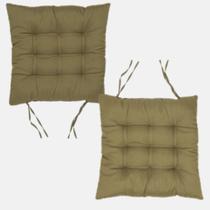 KIT 2 Assentos Almofadas Futon Cadeira Grande Cheia Decorativa Sofá Poltrona Cama Fita Para Amarrar 40x40cm
