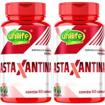Kit 2 Astaxantina 5mg Unilife 60 Cápsulas Kit 2 Astaxantina 5mg Unilife 60 Cápsulas