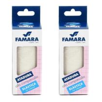 Kit 2 Atadura 10cm x 1,30m Alta compressão bandagem faixa ortopédica enfermagem Natural Famara Kit 2 Atadura 10cm x 1,30m Alta compressão bandagem faixa ortopédica enfermagem Natural Famara