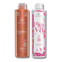 Kit 2 Ativadores Cachos com 1 Litro Vitamina C + 1 Litro Pitaya Mazzo para Cachos dos Sonhos