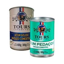 Kit 2 Atum Em Óleo Tours 400G: Sólido, Pedaços