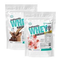 Kit 2 Authentic Whey 900g Chocolate + Morango - WiseHealth Kit 2 Authentic Whey 900g Chocolate + Morango - WiseHealth