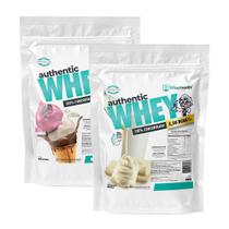 Kit 2 Authentic Whey 900g Napolitano + Chocolate Bco - Wise