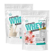 Kit 2 Authentic Whey 900g Natural + Morango - WiseHealth Kit 2 Authentic Whey 900g Natural + Morango - WiseHealth