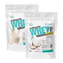 Kit 2 Authentic Whey 900g Natural + Sorvete Coco - Wise Kit 2 Authentic Whey 900g Natural + Sorvete Coco - Wise
