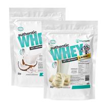 Kit 2 Authentic Whey 900g Sorvete Coco + Choc. Bco - Wise - WiseHealth