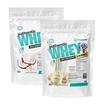 Kit 2 Authentic Whey 900g Sorvete Coco + Choc. Bco - Wise Kit 2 Authentic Whey 900g Sorvete Coco + Choc. Bco - Wise