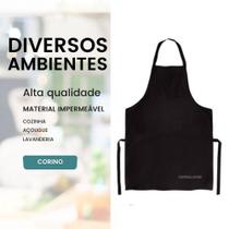 Kit 2 Avental preto Impermeável material sintético mecanica E Açougue