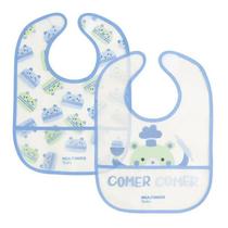 Kit 2 Babadores Com Cata Migalhas Impermeável Azul Multikids Kit 2 Babadores Com Cata Migalhas Impermeável Azul Multikids