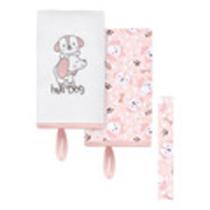 Kit 2 Babinhas Amigos Pets Rosa Hug - Hug Baby