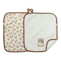 Kit 2 Babinhas Paninho de Boca Matelasse Doguinhos Bege -Hug Kit 2 Babinhas Paninho de Boca Matelasse Doguinhos Bege -Hug