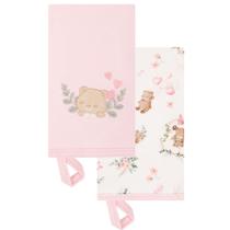 Kit 2 Babinhas Paninho de Boca Menina Ursinhos Rosa - Hug Kit 2 Babinhas Paninho de Boca Menina Ursinhos Rosa - Hug