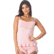 Kit 2 Baby Doll Básico, com Alças Reguláveis e Detalhe nos Seios 10502 .