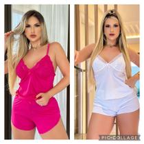 Kit 2 Baby doll Feminino Short Doll Pijama Conjunto Kit 2 Baby doll Feminino Short Doll Pijama Conjunto