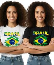 KIT 2 Baby Looks Feminina Brasil Algodão Premium KIT 2 Baby Looks Feminina Brasil Algodão Premium