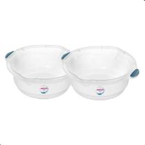 Kit 2 Bacia Plastica Para Limpeza e Uso Geral Hydrus Transparente 5L Sanremo