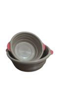Kit 2 Bacia Plástico Redonda Lavanna 5,2l E 9l Cor Cappuccino Rischioto Kit 2 Bacia Plástico Redonda Lavanna 5,2l E 9l Cor Cappuccino Rischioto