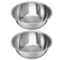 Kit 2 Bacia Tigela Bowl de Inox Pequena Redonda 35cm 5 Litros Cozinha Uny Home