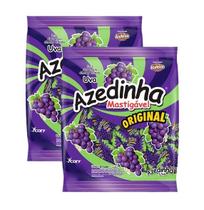 kit 2 Bala Azedinha Mastigável Sabor Uva Cory Pacote 500g
