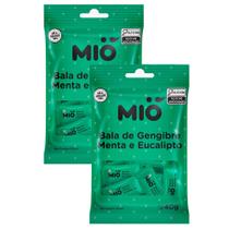 Kit 2 Bala de Gengibre Menta e Eucalipto Mió 40g