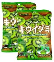 Kit 2 bala de goma sabor kiwi gummy candy kasugai 107g