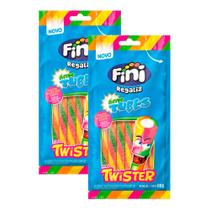 Kit 2 Bala Fini Tubes Twister Cítrico 80g Kit 2 Bala Fini Tubes Twister Cítrico 80g