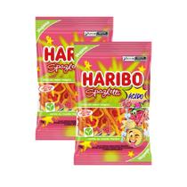 Kit 2 Bala Haribo Spaghetti Ácida Sabor Melão e Melancia Sortida 75g Kit 2 Bala Haribo Spaghetti Ácida Sabor Melão e Melancia Sortida 75g