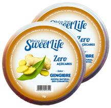 Kit 2 Bala Sem Açúcar Gengibre Sweet Life Diet Zero Latas 32g Diabéticos Vegana Sem Glúten Saudável