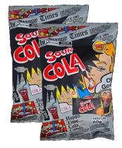 kit 2 Bala Super Azeda Sour Cola Sabor Cola Happy Time 60g