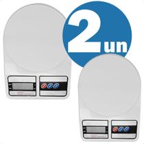 Kit 2 Balança Domestica Digital Eletrônica Portátil Branca Alta Precisão Cozinha Dieta Até 10kg Kit 2 Balança Domestica Digital Eletrônica Portátil Branca Alta Precisão Cozinha Dieta Até 10kg