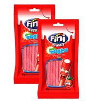 Kit 2 Balas Fini Tubinho de Morango Cítrico 80g