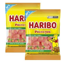 Kit 2 Balas Gel Haribo Pêssegos 80g Kit 2 Balas Gel Haribo Pêssegos 80g