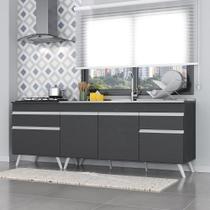 Kit 2 Balcões Gabinete Preto Kit 2 Balcões Gabinete Preto