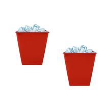 Kit 2 Balde Gelo Vermelho 2,6L Plástico Premium Kit 2 Balde Gelo Vermelho 2,6L Plástico Premium